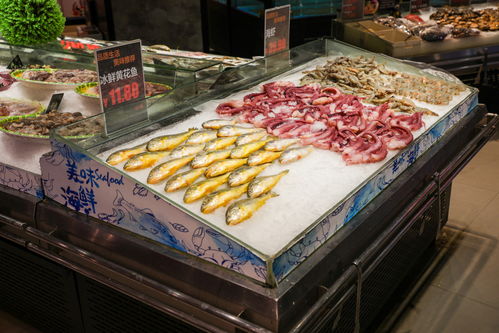 黄花鱼水产市场超市生鲜海鲜美食摄影图 ST摄影